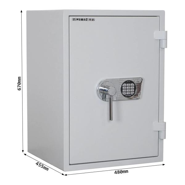 Rottner Papiersicherungsschrank EN2 Fire Master 65 Elektronikschloss lichtgrau T06432